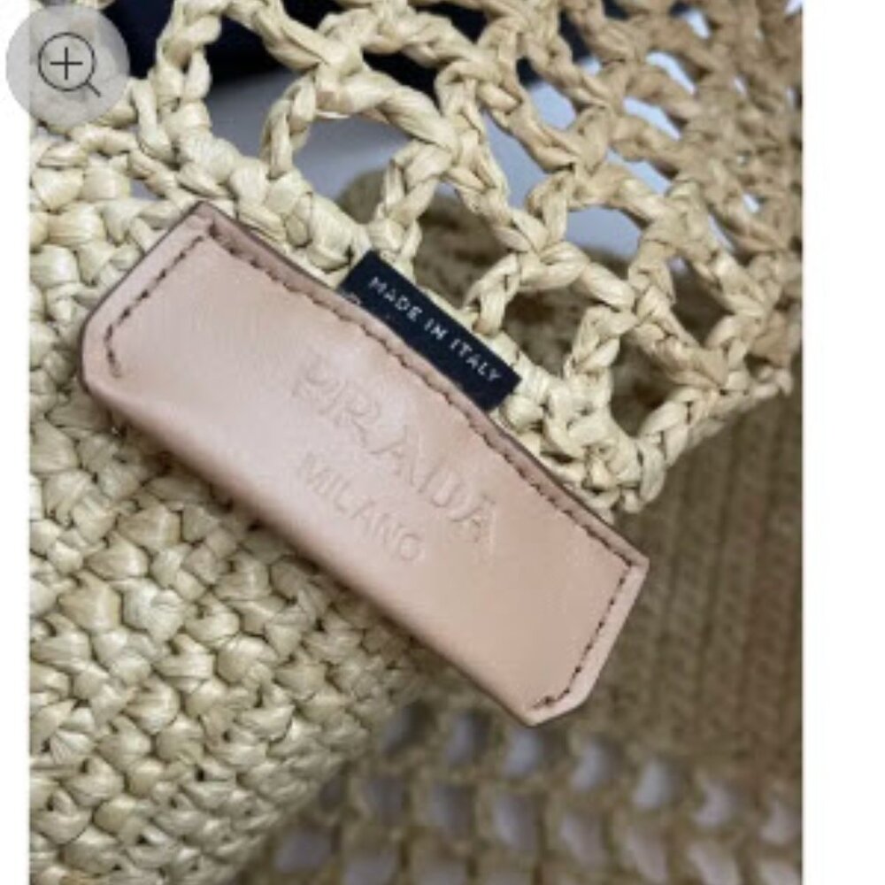 Prada raffia tote - Picture 3 of 4
